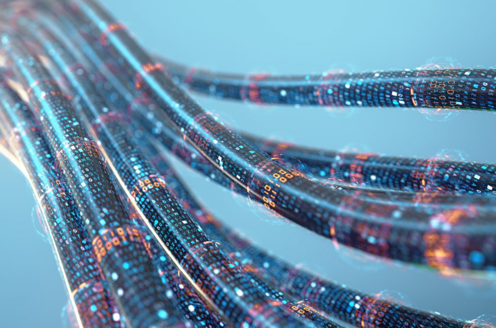 Concept image of cables and connections for data transfer in the digital world.3d rendering. Concept image of cables and connections for data transfer in the digital world.3d rendering.