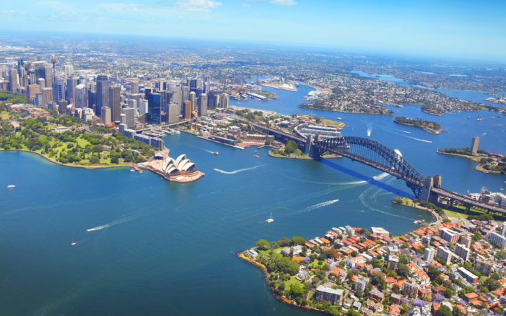 Aerial view of Sydney, Australia