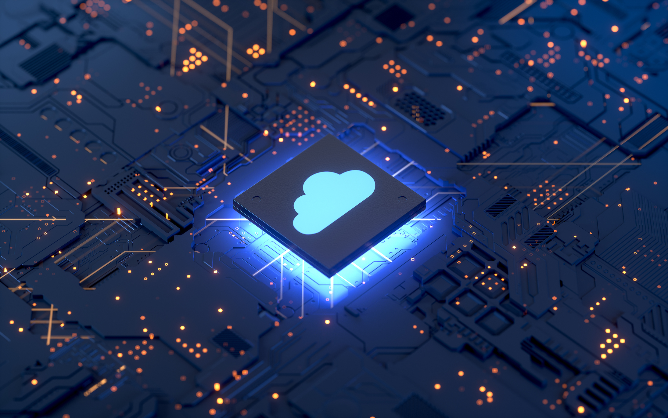 Cloud computing Cloud computing and network security concept, 3d rendering,conceptual image.