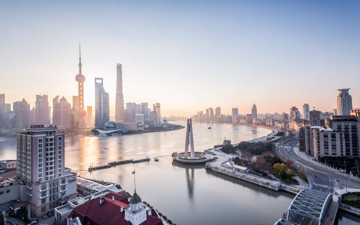 shanghai pudong sunrise