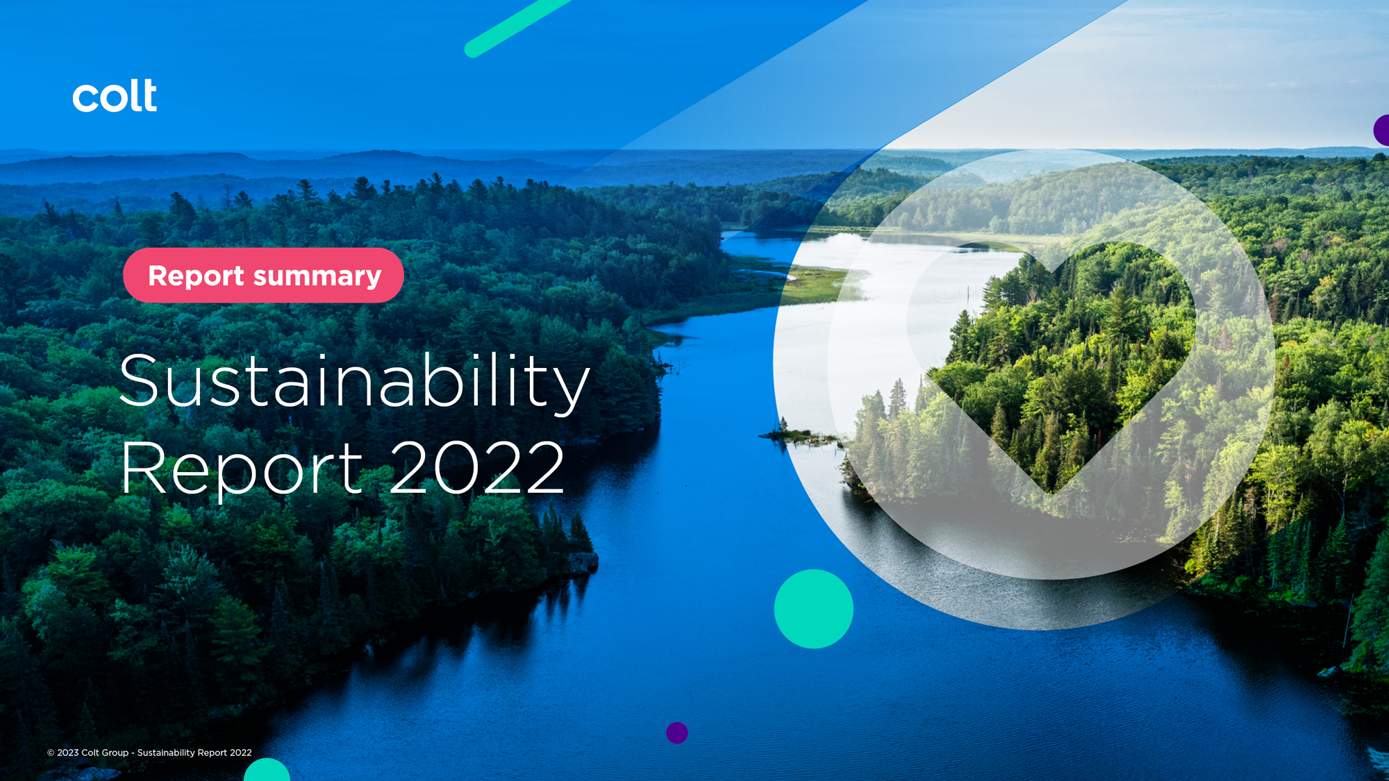 Image for the summary of Colt's 2022 sustainability report.