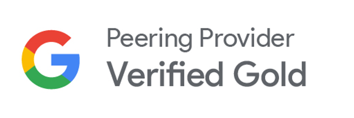 Google Peering Partner Certified Gold