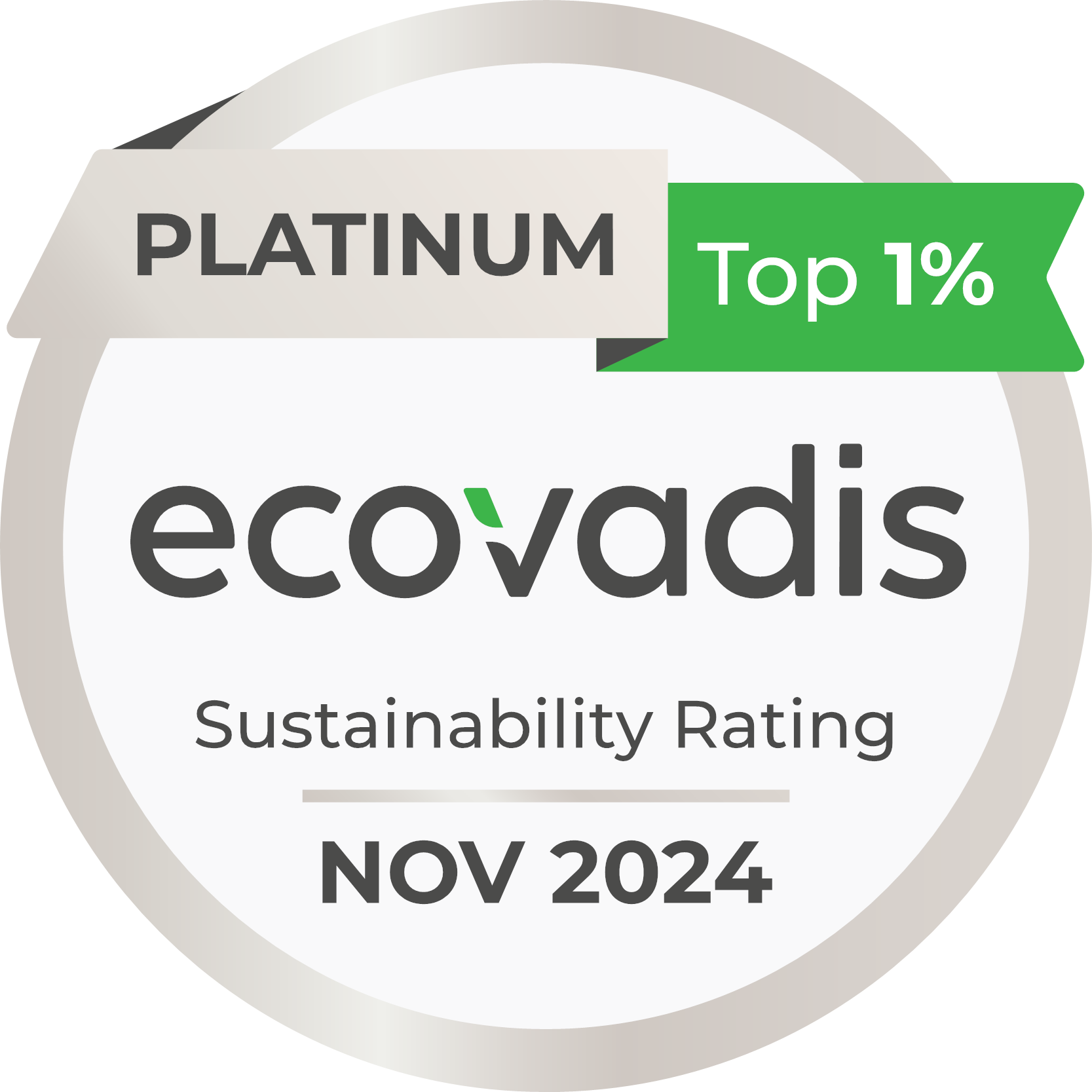 EcoVadis Platinum Medal 2024